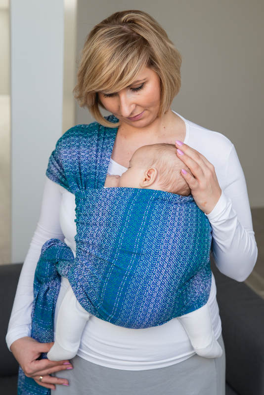 Baby Wrap, Jacquard Weave (100 cotton) LITTLE LOVE OCEAN size XL