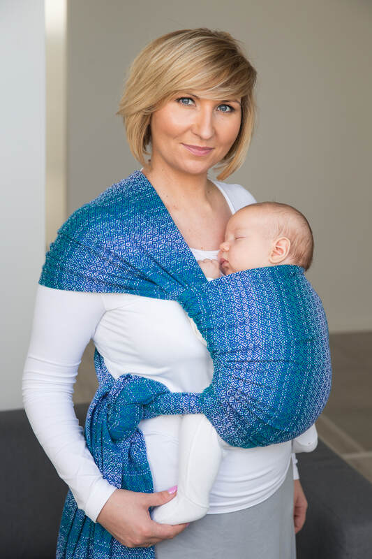 Baby Wrap, Jacquard Weave (100 cotton) LITTLE LOVE OCEAN size XL