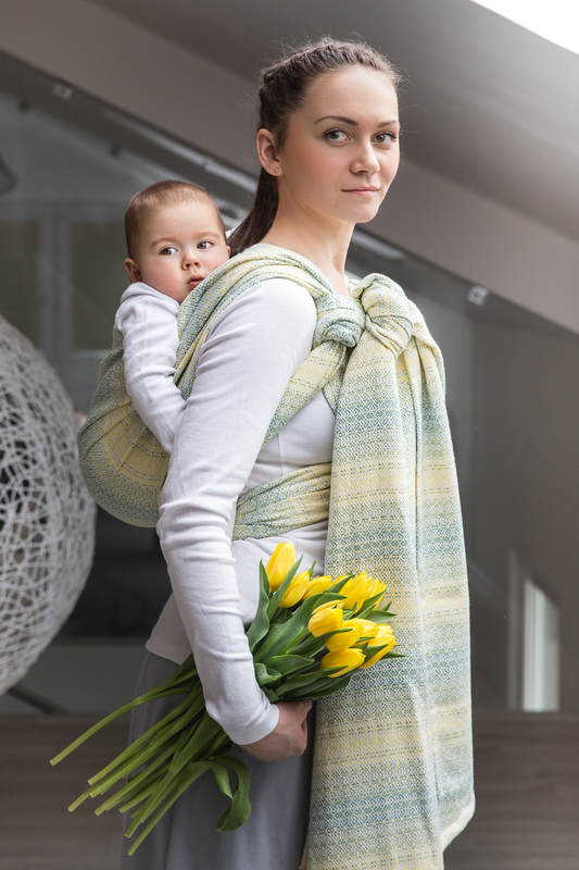 Baby Wrap, Jacquard Weave (100 cotton) LITTLE LOVE GOLDEN TULIP size XL