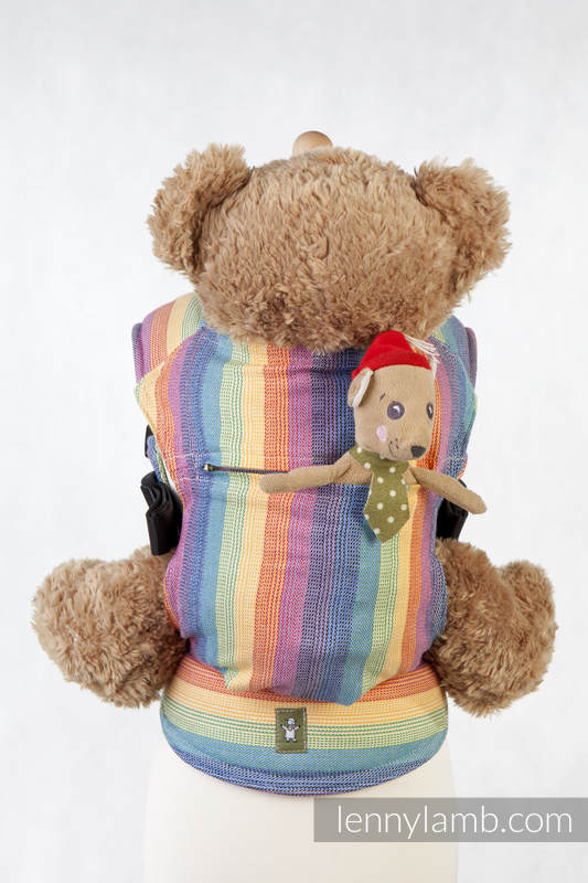 Doll Carrier made of woven fabric, 60 cotton 40 bamboo SUNRISE RAINBOW