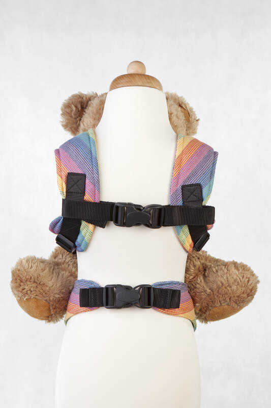 Doll Carrier made of woven fabric, 60 cotton 40 bamboo SUNRISE RAINBOW