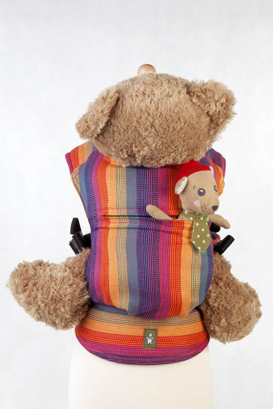 Doll Carrier made of woven fabric, 100 cotton SUNSET RAINBOW COTTON