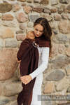 Żakardowa chusta kółkowa do noszenia dzieci, 61% Bawełna, 39% Jedwab Tussah, ramię bez zakładek - BIG LOVE - AUBURN - standard 1.8m