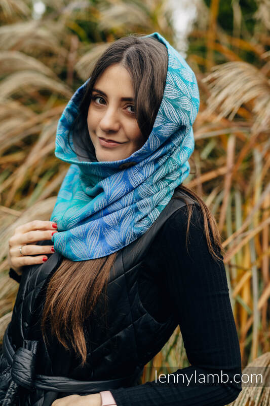 Lenny Lamb - Snood Scarf (100% cotton) - TANGLED - BLUE REED & ANTHRACITE TANGLED BLUE REED ANTHRACITE