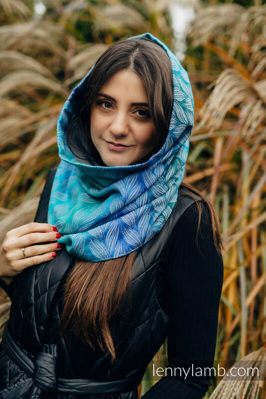 Lenny Lamb - Snood Scarf (100% cotton) - TANGLED - BLUE REED & ANTHRACITE TANGLED BLUE REED ANTHRACITE