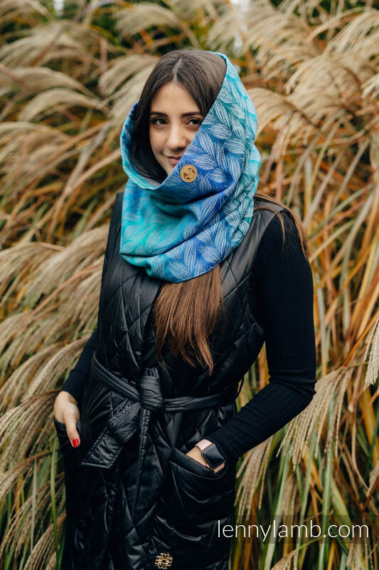 Lenny Lamb - Snood Scarf (100% cotton) - TANGLED - BLUE REED & ANTHRACITE TANGLED BLUE REED ANTHRACITE