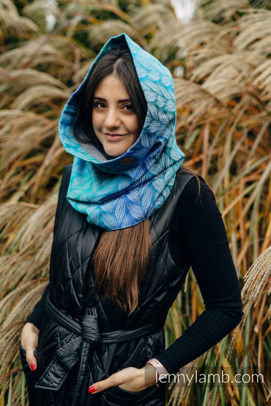 Lenny Lamb - Snood Scarf (100% cotton) - TANGLED - BLUE REED & ANTHRACITE TANGLED BLUE REED ANTHRACITE