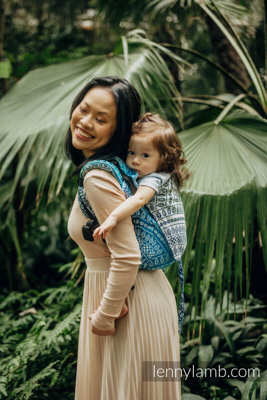 Lenny Lamb - Lenny Buckle Onbuhimo baby carrier PEACOCK S TAIL SEA ANGEL