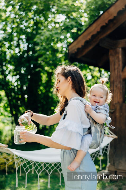 Lenny Lamb - Lenny Buckle Onbuhimo baby carrier VIRIDIFLORA ASH