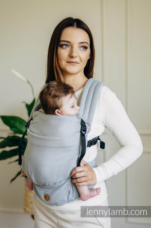 Lenny Lamb - My First Carrier - LennyLight LITTLE HERRINGBONE GREY