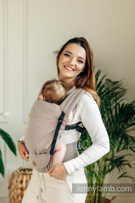 Lenny Lamb - My First Baby Carrier - LennyLight LITTLE HERRINGBONE ALMOND