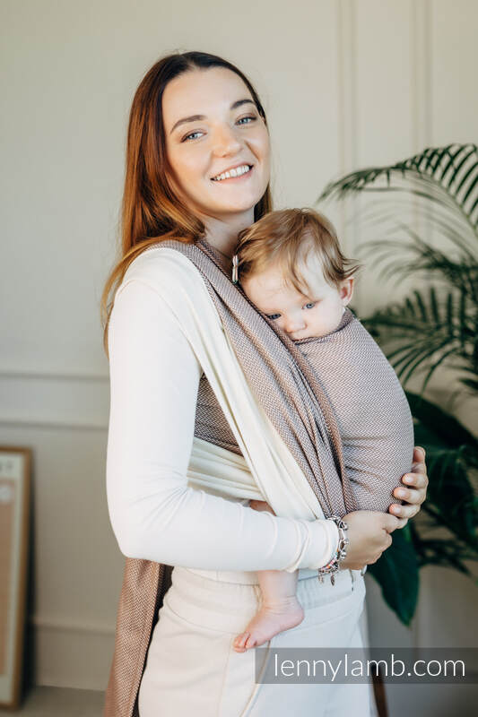 Lenny Lamb - My First Baby Sling LITTLE HERRINGBONE BABY CUPCAKE L