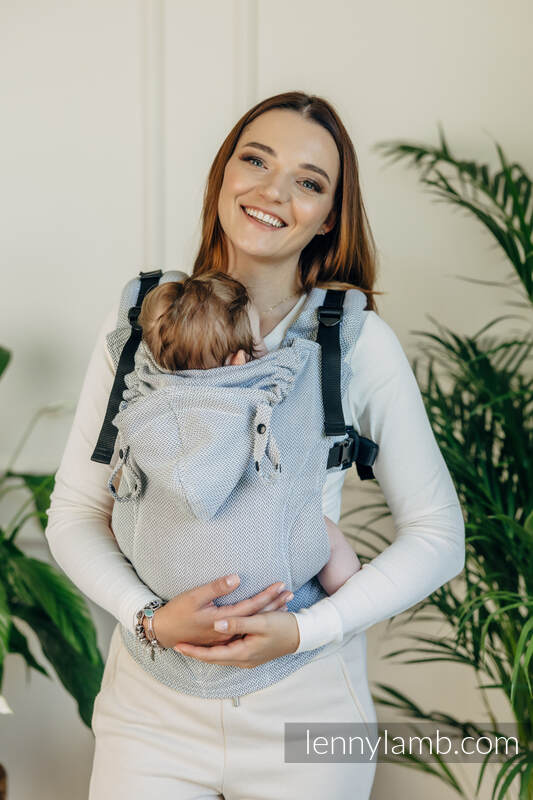 Lenny Lamb - My First Baby Carrier - LennyGo LITTLE HERRINGBONE GREY