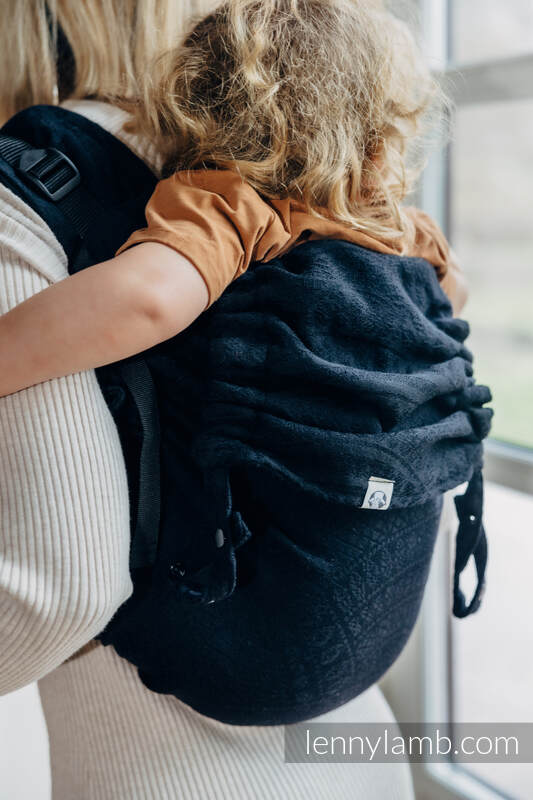 Lenny Lamb - Lenny Buckle Onbuhimo baby carrier PEACOCK S TAIL PITCH BLACK